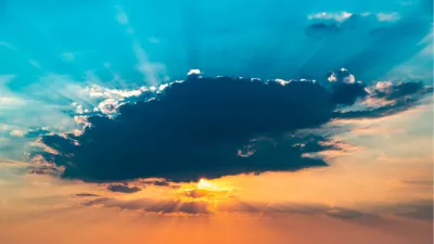 Zon achter wolk, de foto