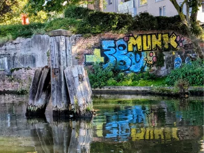 Graffiti aan de boorden van de Dijle, de foto