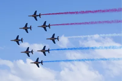 Stunts in Red White Blue, de foto