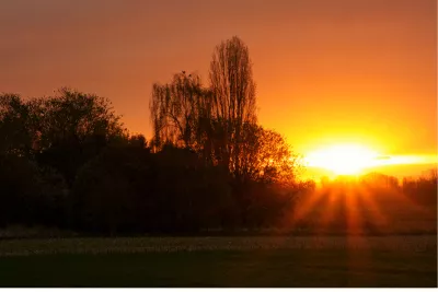 Kracht van de zonsopgang, de foto