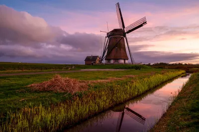 Wonderlijke windmolen, de foto