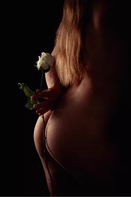 De witte roos, de foto