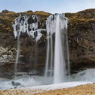Frozen waterfall, de foto