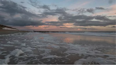 Verlaten strandhuisjes, de foto