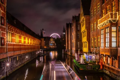 Nacht langs de Korenlei en de Graslei, de foto