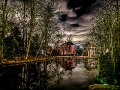 Vijver als een spiegel, de foto