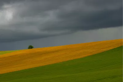 Storm boven de akkers, de foto