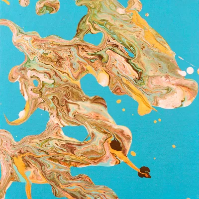 Liquid Gold on Blue - Deel 1, de foto