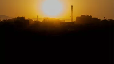 Zonnig silhouet, de foto